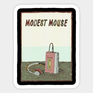 modest poster retro art Sticker